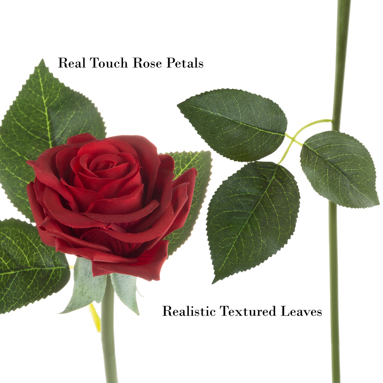 Artificial Coral Roses 18 Pack Real Touch Flowers Wire Stems For Diy Decor